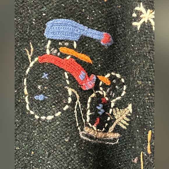 Vintage Woolrich Cardigan Sweater Womens XL Embroidered Snowman Grandmacore - Picture 2 of 10